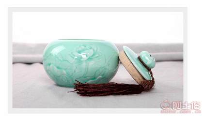 【星峰廠家直銷茶具套裝影雕青瓷茶葉罐小號密封罐茶葉包裝定制茶具LOGOcyg101】德化縣星峰陶瓷研究所 - 產品庫